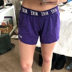 Purple Nike Dry Fit Shorts